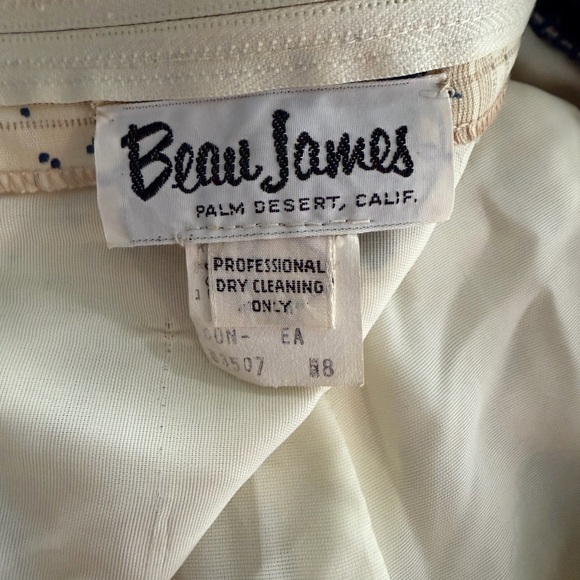 Beau James Palm Desert California Vintage 1970s Prairie Eyelet Floral Midi - Picture 9 of 11